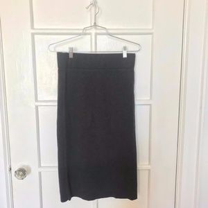 Midi Fitted A Line Knit Skirt